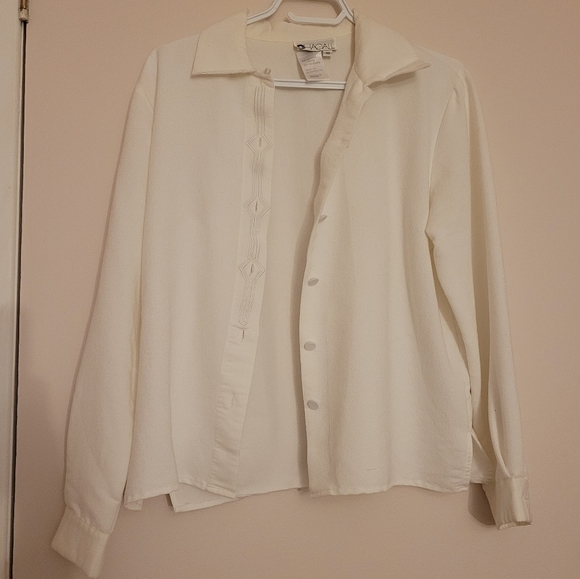 Vintage white corduroy button up - Picture 2 of 6